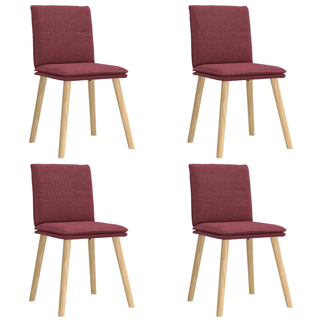 Eetkamerstoelen 4 st stof wijnrood is nu te koop bij PeponiXL, paradijselijk wonen!
