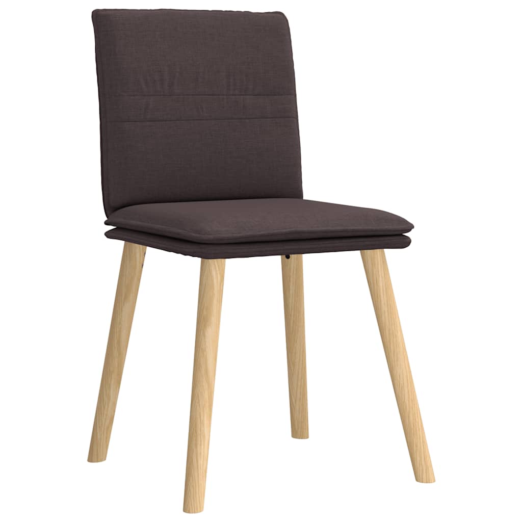 Eetkamerstoelen 4 st stof donkerbruin is nu te koop bij PeponiXL, paradijselijk wonen!