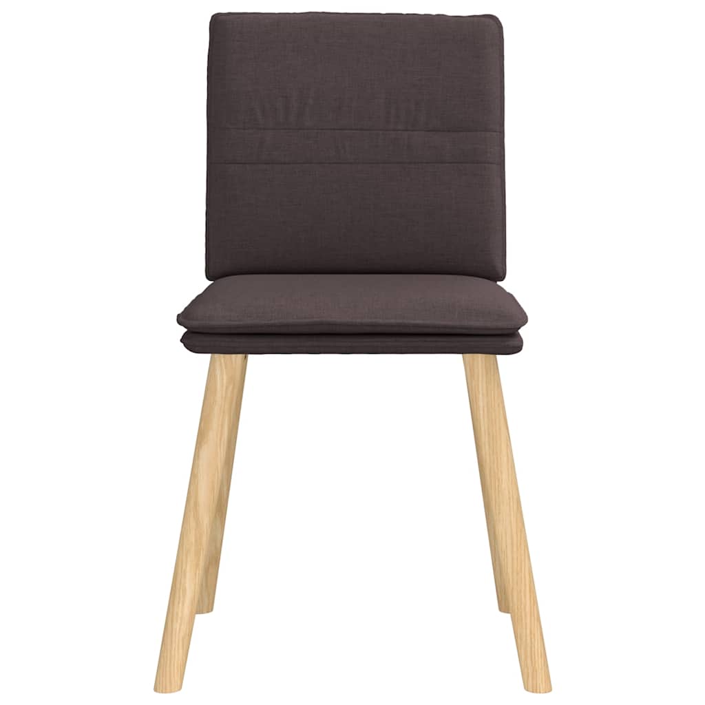 Eetkamerstoelen 4 st stof donkerbruin is nu te koop bij PeponiXL, paradijselijk wonen!