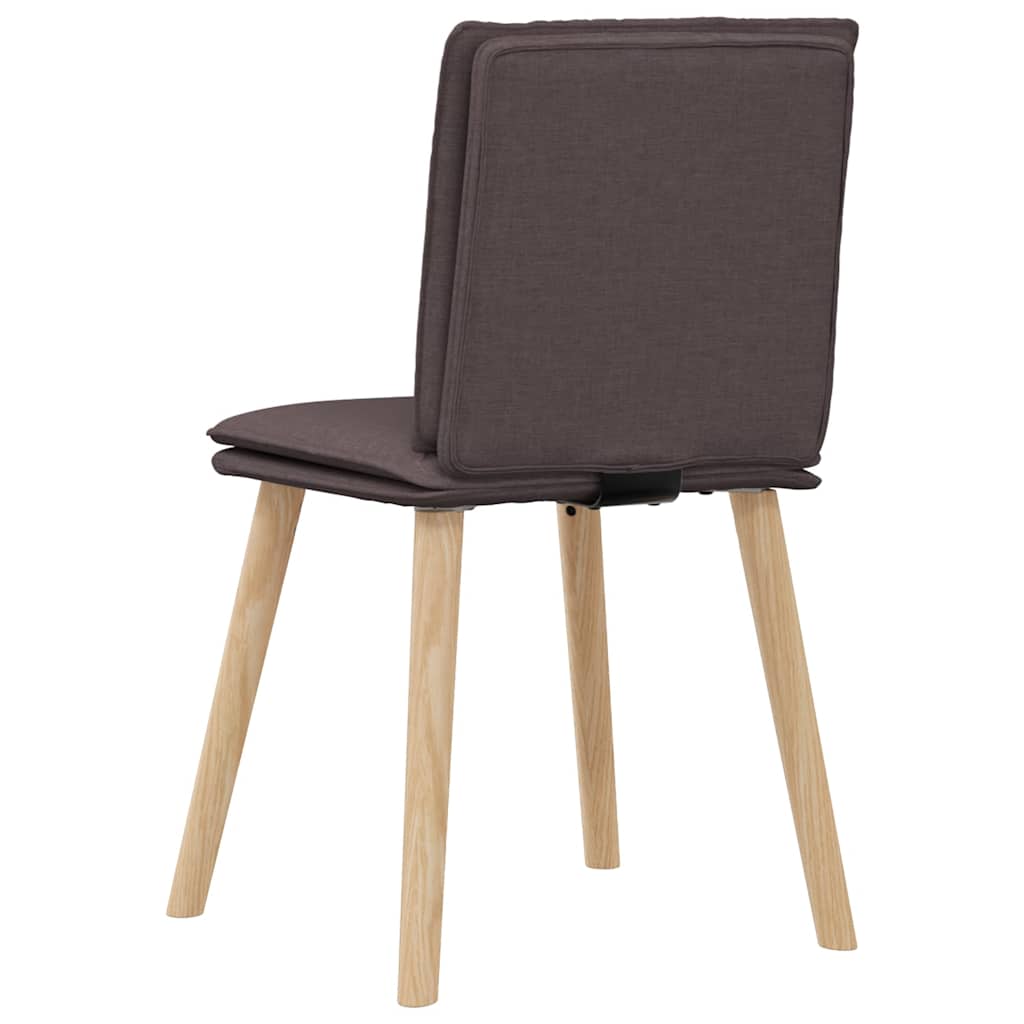Eetkamerstoelen 4 st stof donkerbruin is nu te koop bij PeponiXL, paradijselijk wonen!