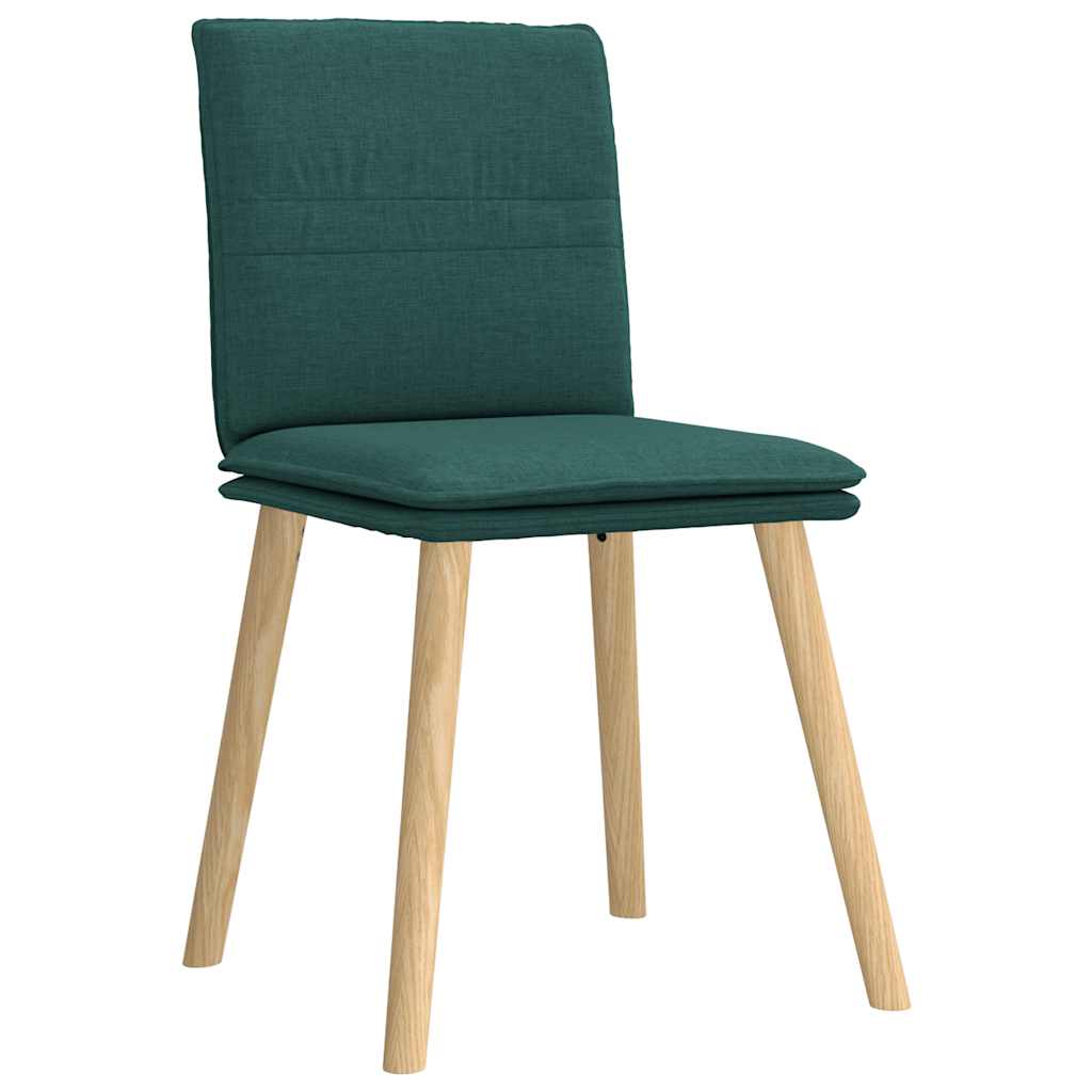 Eetkamerstoelen 4 st stof donkergroen is nu te koop bij PeponiXL, paradijselijk wonen!