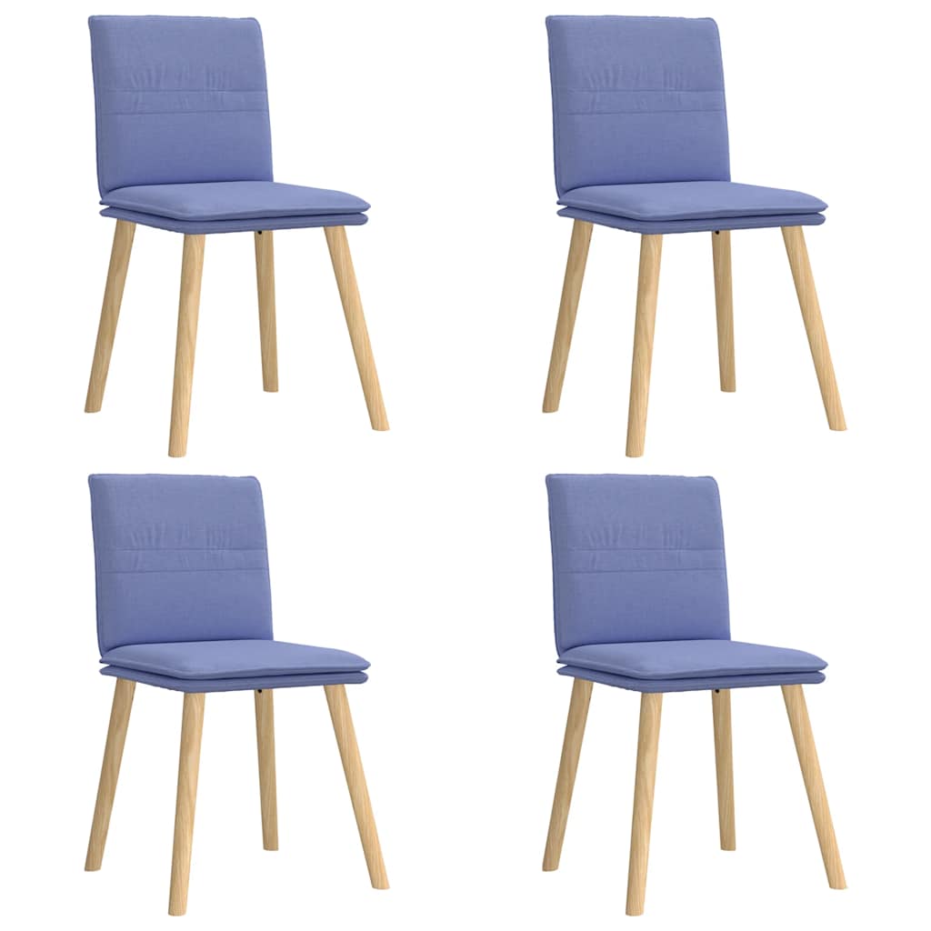 Eetkamerstoelen 4 st stof jeansblauw is nu te koop bij PeponiXL, paradijselijk wonen!