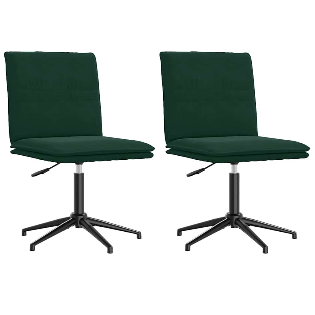 Eetkamerstoelen 2 st fluweel donkergroen is nu te koop bij PeponiXL, paradijselijk wonen!