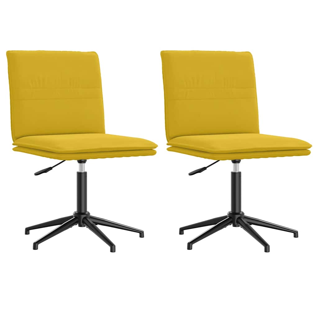 Eetkamerstoelen 2 st fluweel geel is nu te koop bij PeponiXL, paradijselijk wonen!