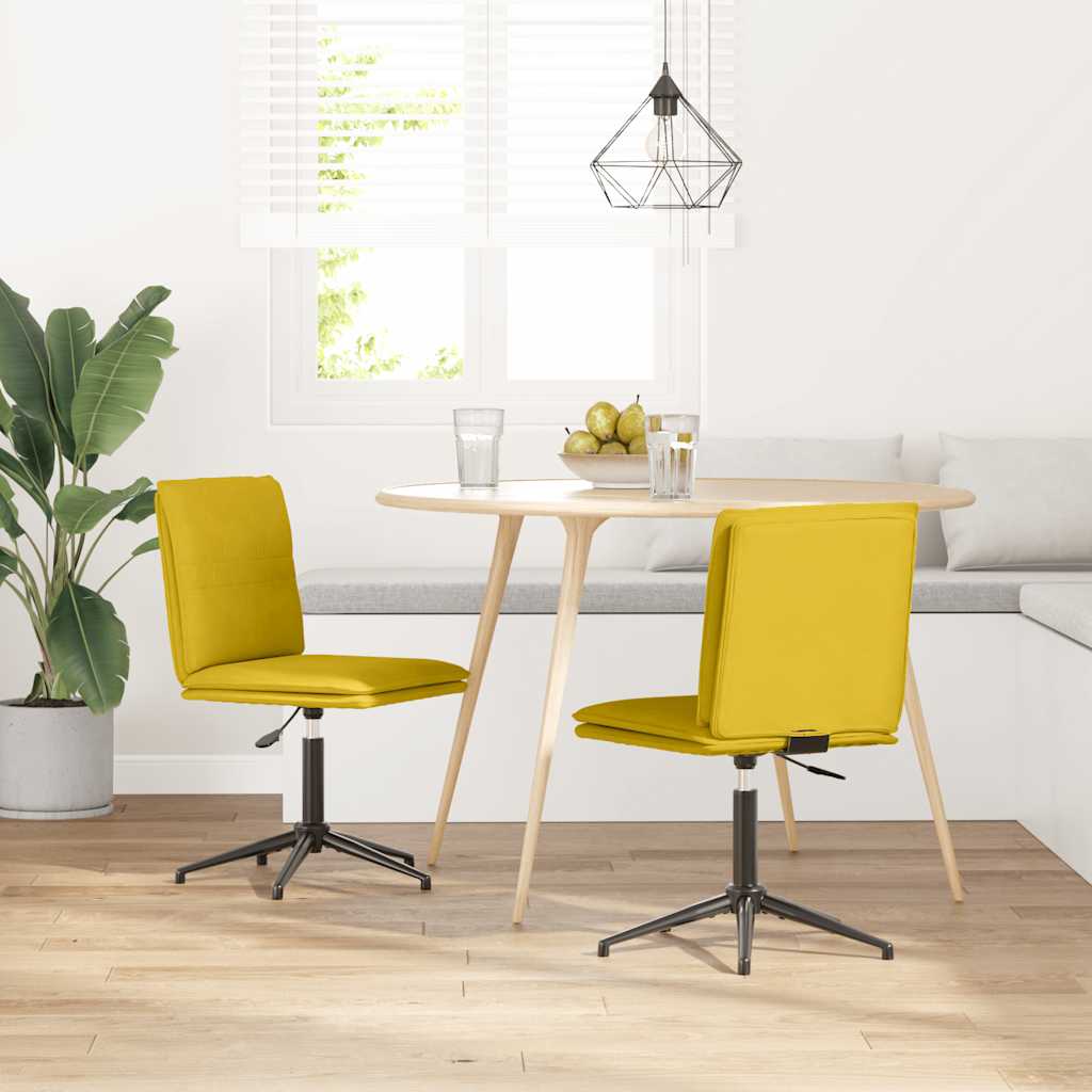 Eetkamerstoelen 2 st fluweel geel is nu te koop bij PeponiXL, paradijselijk wonen!