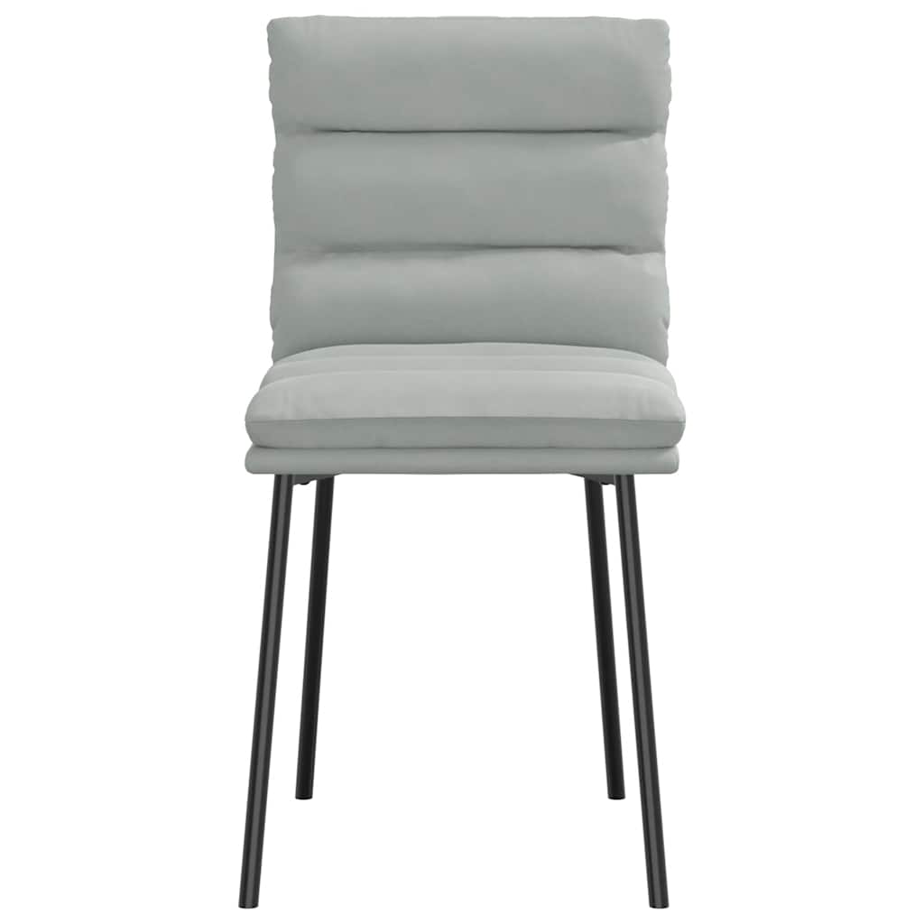 Eetkamerstoelen 4 st fluweel lichtgrijs is nu te koop bij PeponiXL, paradijselijk wonen!