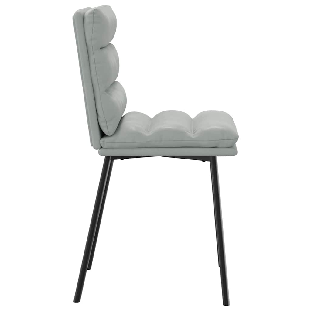Eetkamerstoelen 4 st fluweel lichtgrijs is nu te koop bij PeponiXL, paradijselijk wonen!