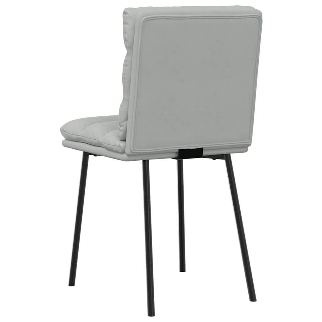 Eetkamerstoelen 4 st fluweel lichtgrijs is nu te koop bij PeponiXL, paradijselijk wonen!
