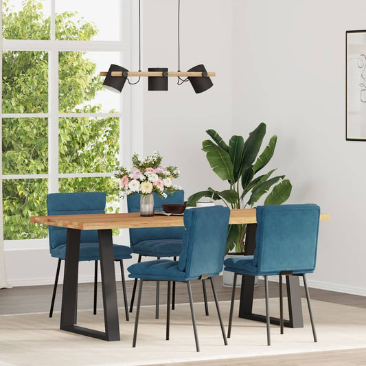 Eetkamerstoelen 4 st fluweel blauw is nu te koop bij PeponiXL, paradijselijk wonen!