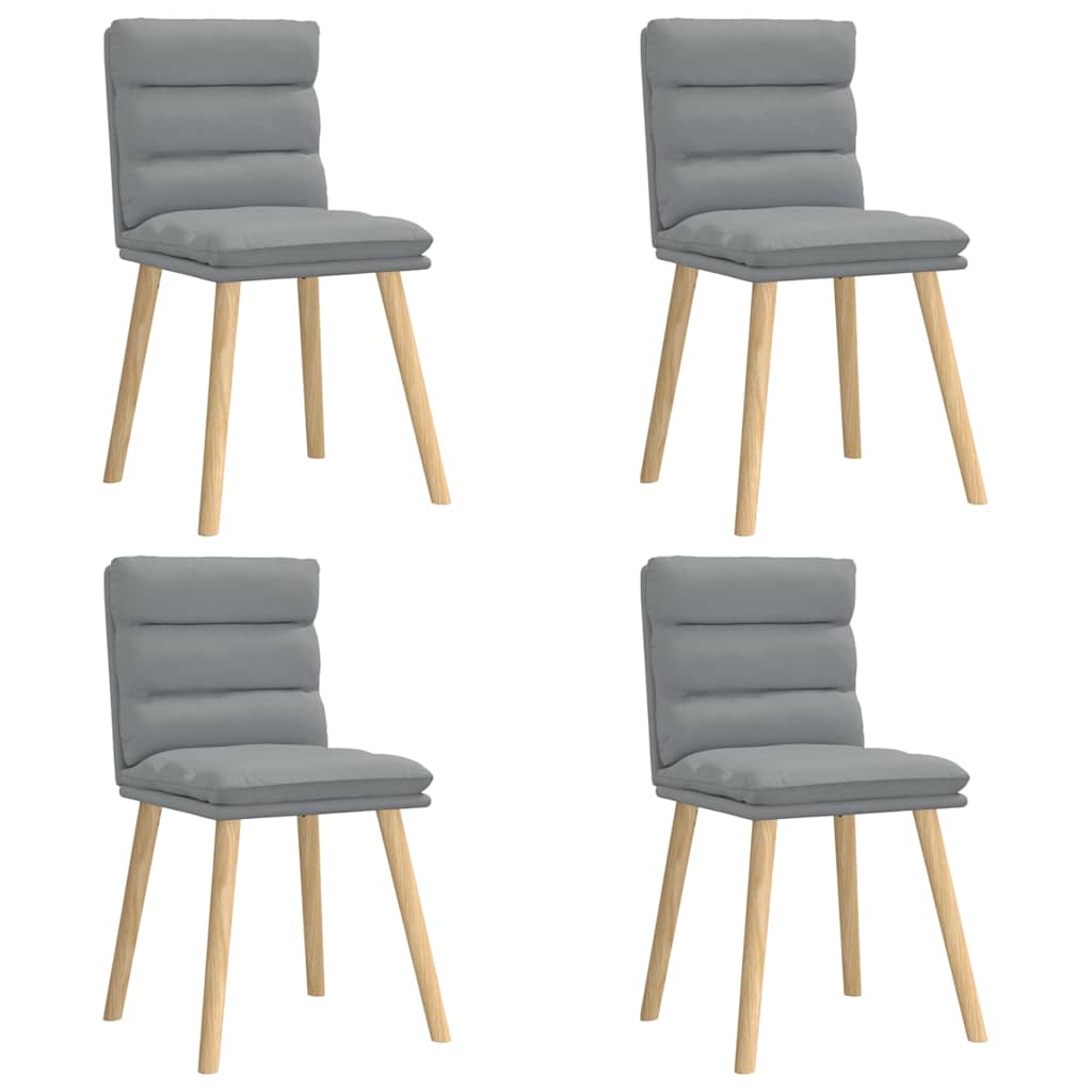 Eetkamerstoelen 4 st stof lichtgrijs is nu te koop bij PeponiXL, paradijselijk wonen!