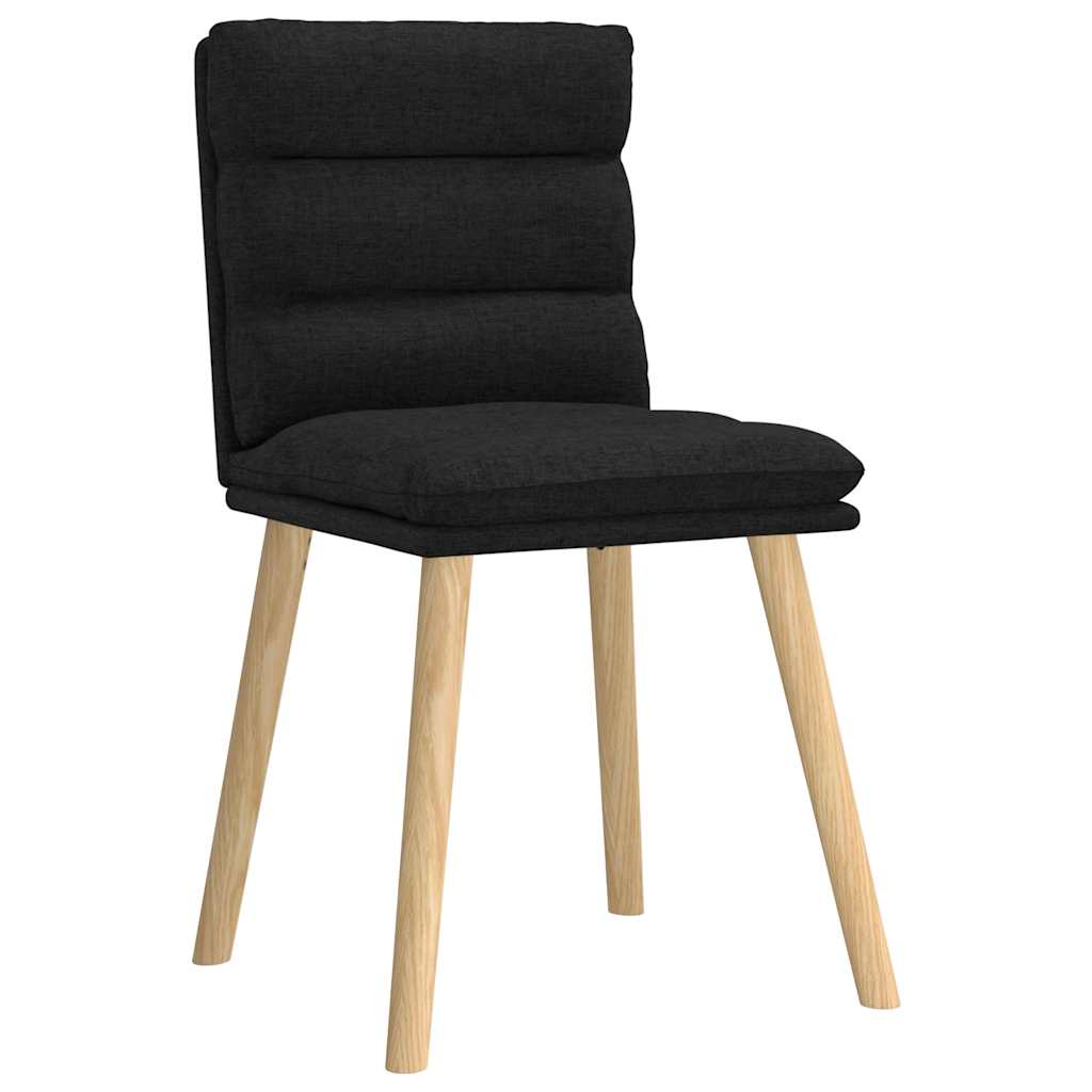 Eetkamerstoelen 4 st stof zwart is nu te koop bij PeponiXL, paradijselijk wonen!