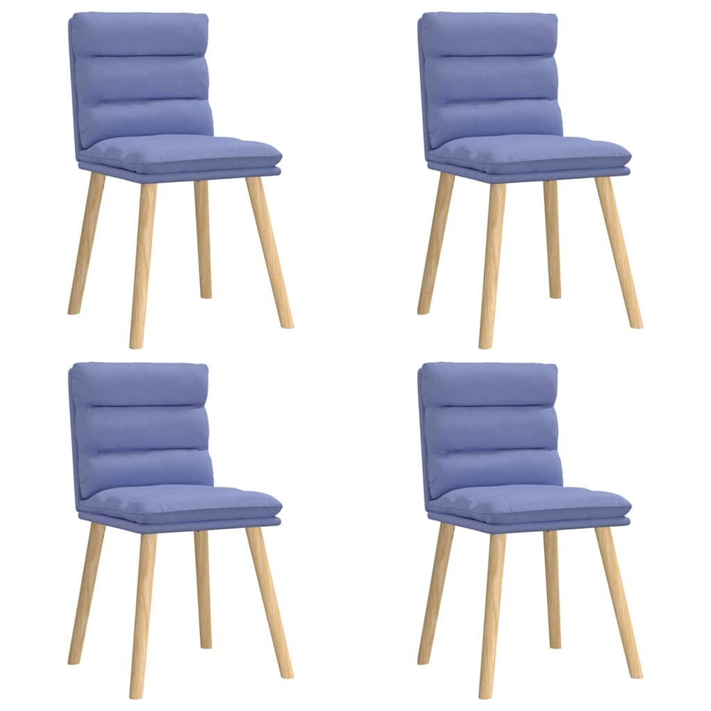 Eetkamerstoelen 4 st stof jeansblauw is nu te koop bij PeponiXL, paradijselijk wonen!