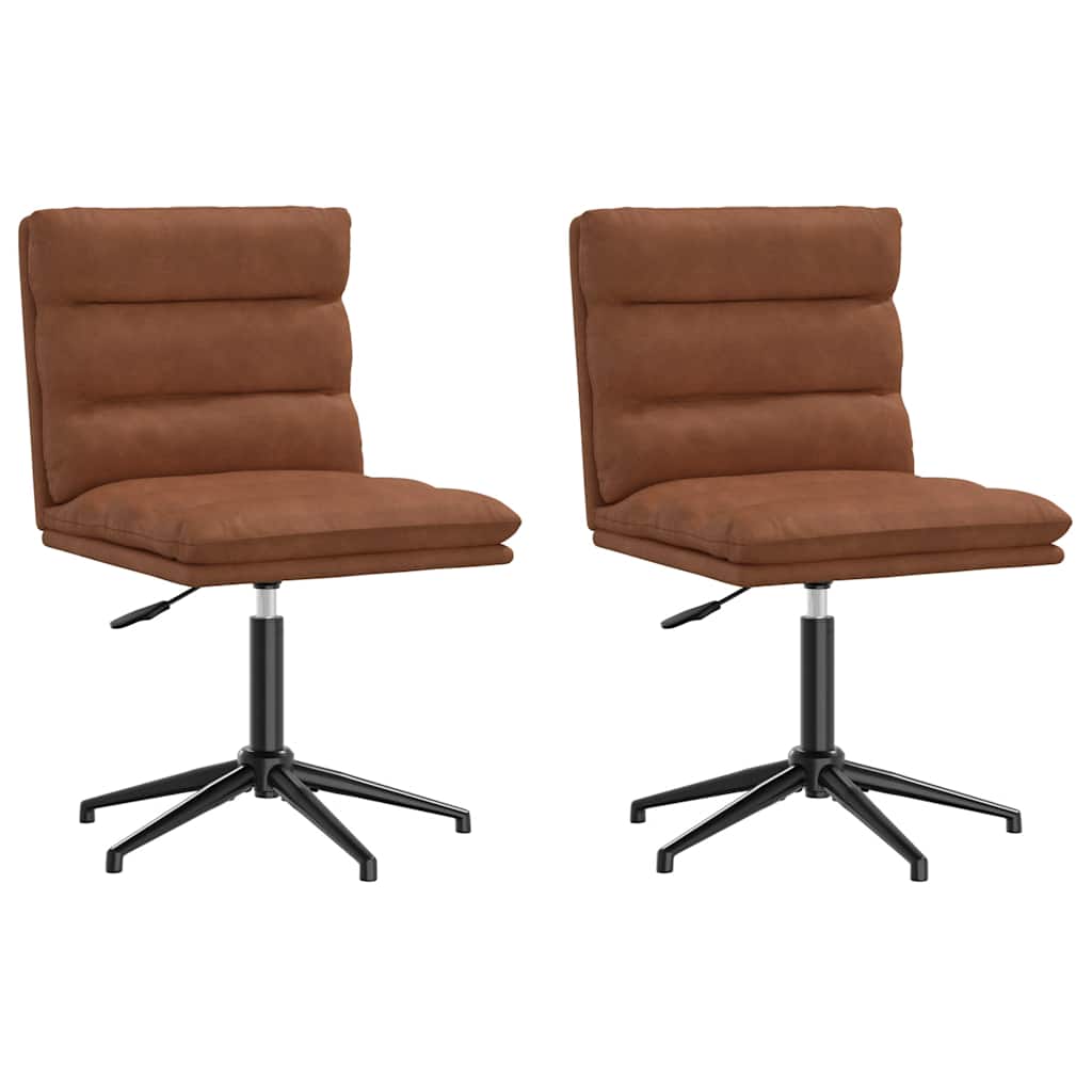Eetkamerstoelen 2 st kunstleer bruin is nu te koop bij PeponiXL, paradijselijk wonen!