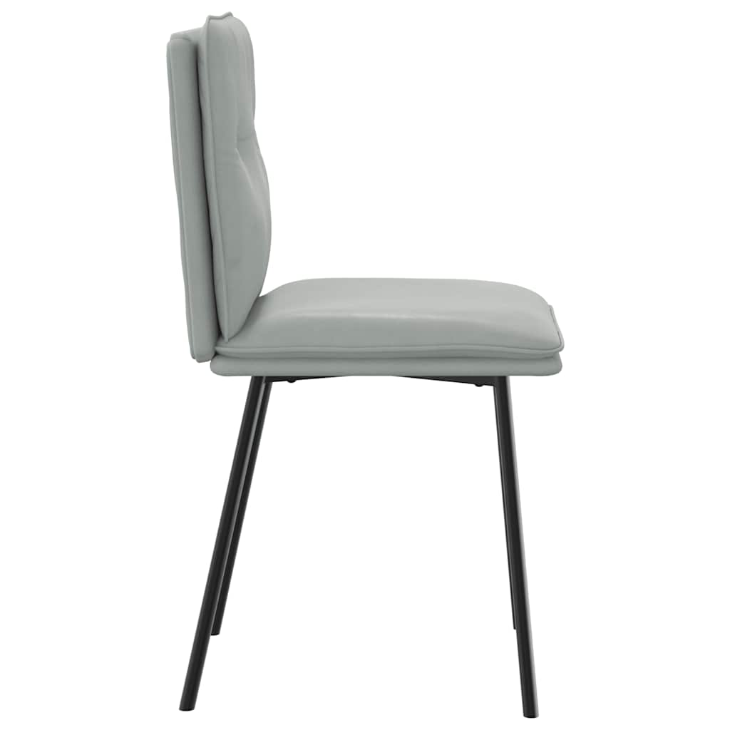 Eetkamerstoelen 4 st fluweel lichtgrijs is nu te koop bij PeponiXL, paradijselijk wonen!