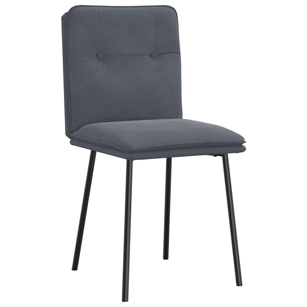 Eetkamerstoelen 4 st fluweel donkergrijs is nu te koop bij PeponiXL, paradijselijk wonen!