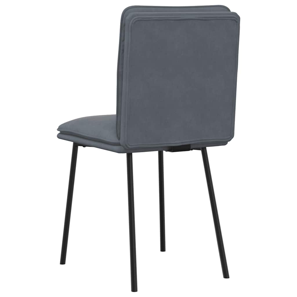 Eetkamerstoelen 4 st fluweel donkergrijs is nu te koop bij PeponiXL, paradijselijk wonen!