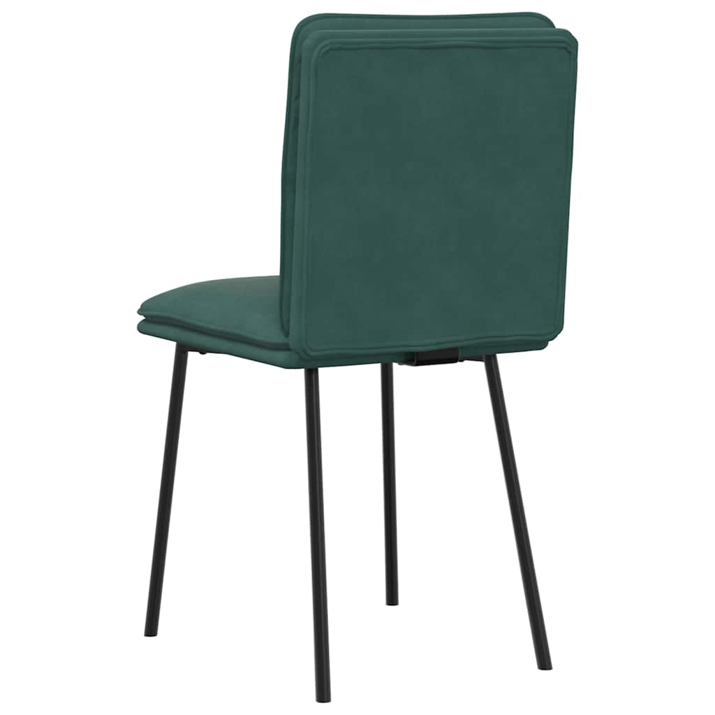 Eetkamerstoelen 4 st fluweel donkergroen is nu te koop bij PeponiXL, paradijselijk wonen!