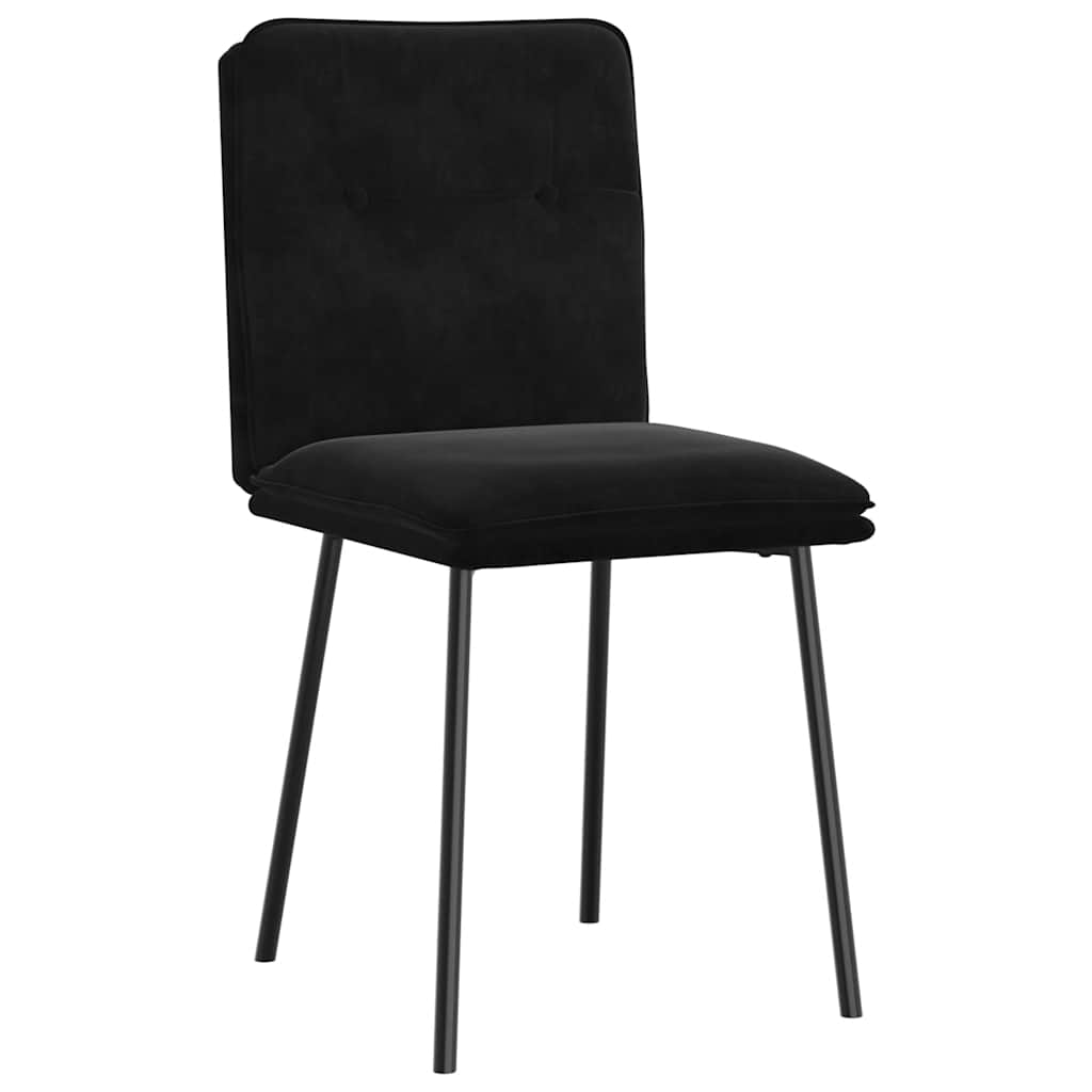 Eetkamerstoelen 4 st fluweel zwart is nu te koop bij PeponiXL, paradijselijk wonen!