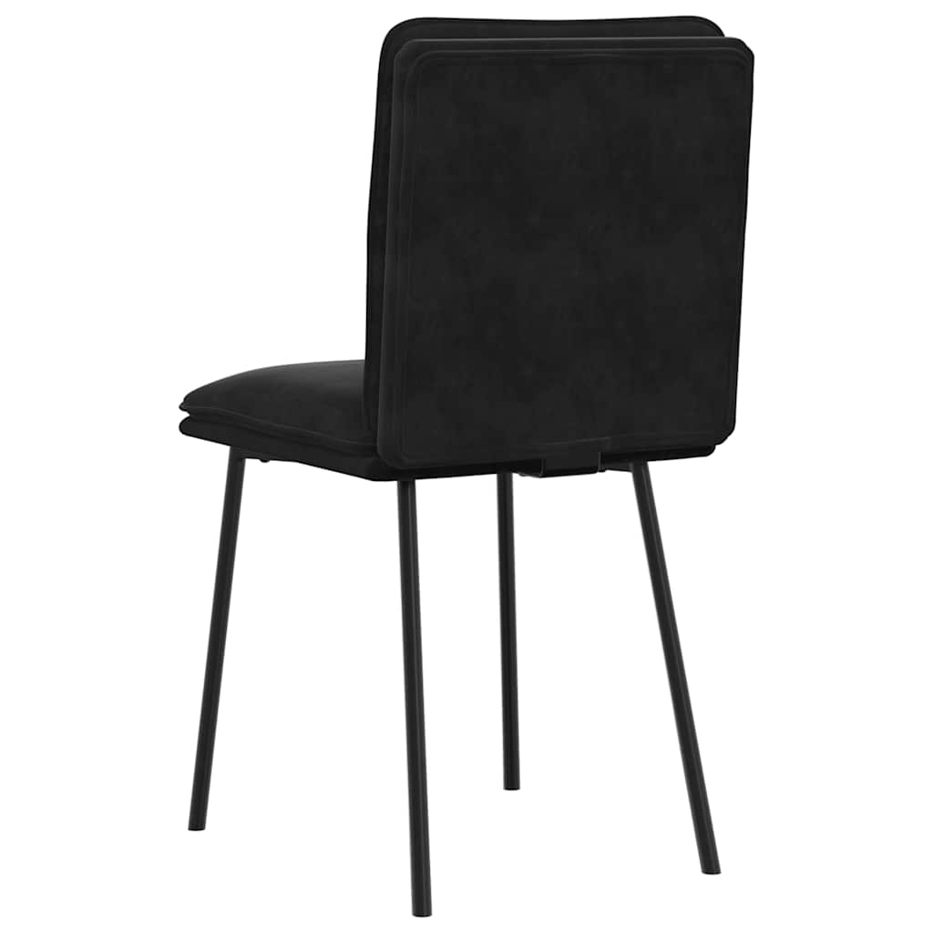 Eetkamerstoelen 4 st fluweel zwart is nu te koop bij PeponiXL, paradijselijk wonen!
