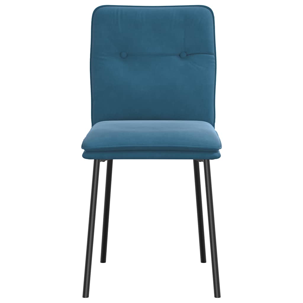 Eetkamerstoelen 4 st fluweel blauw is nu te koop bij PeponiXL, paradijselijk wonen!