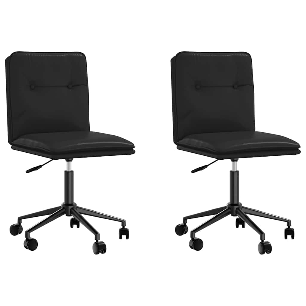 Eetkamerstoelen 2 st kunstleer zwart is nu te koop bij PeponiXL, paradijselijk wonen!