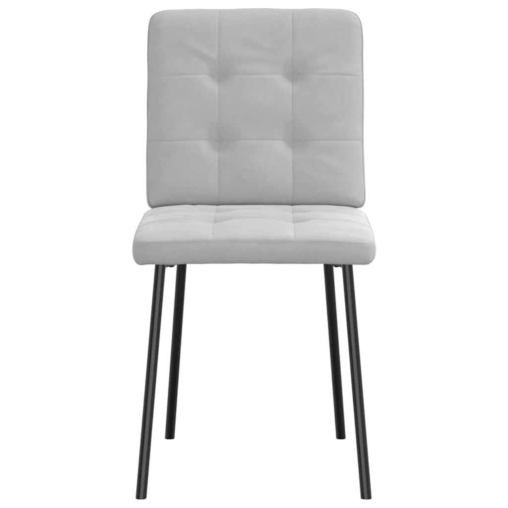 Eetkamerstoelen 6 st fluweel lichtgrijs is nu te koop bij PeponiXL, paradijselijk wonen!
