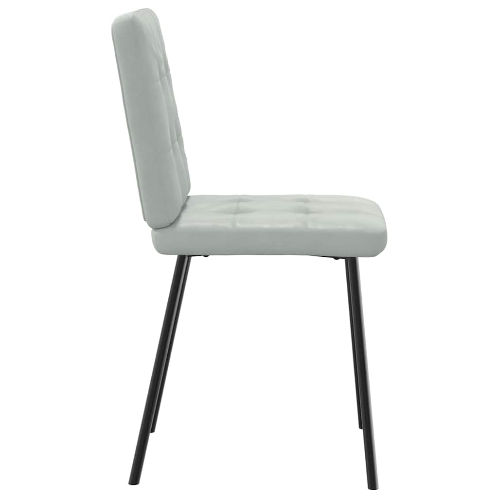 Eetkamerstoelen 6 st fluweel lichtgrijs is nu te koop bij PeponiXL, paradijselijk wonen!