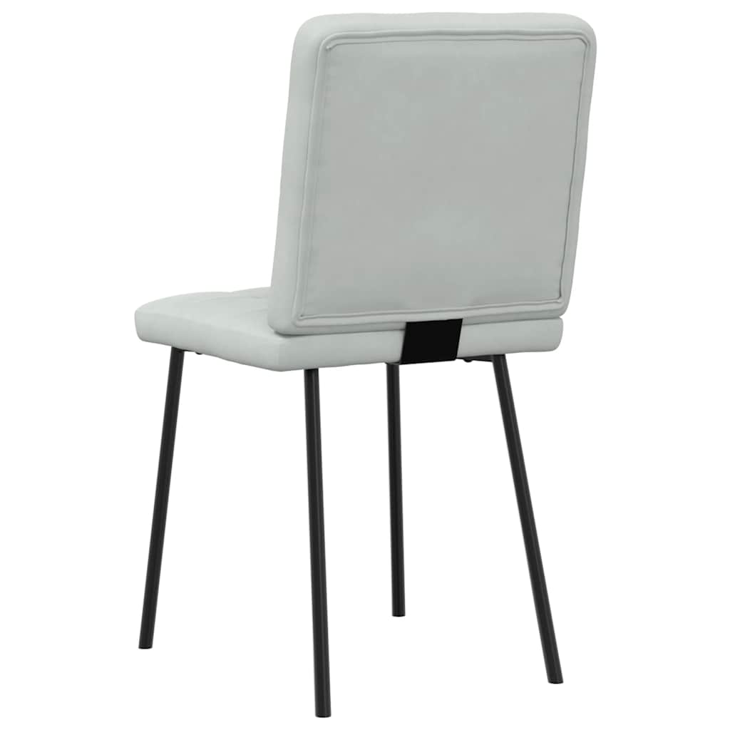 Eetkamerstoelen 6 st fluweel lichtgrijs is nu te koop bij PeponiXL, paradijselijk wonen!
