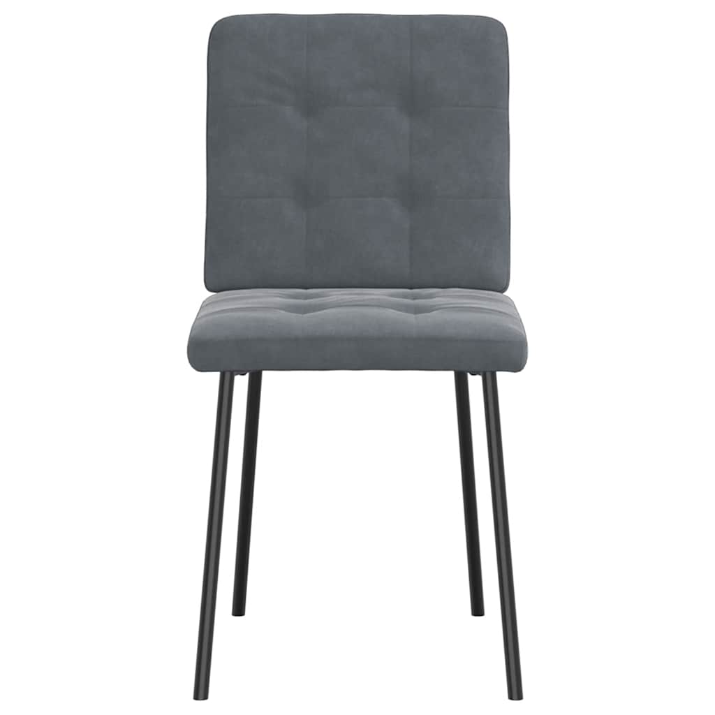 Eetkamerstoelen 6 st fluweel donkergrijs is nu te koop bij PeponiXL, paradijselijk wonen!