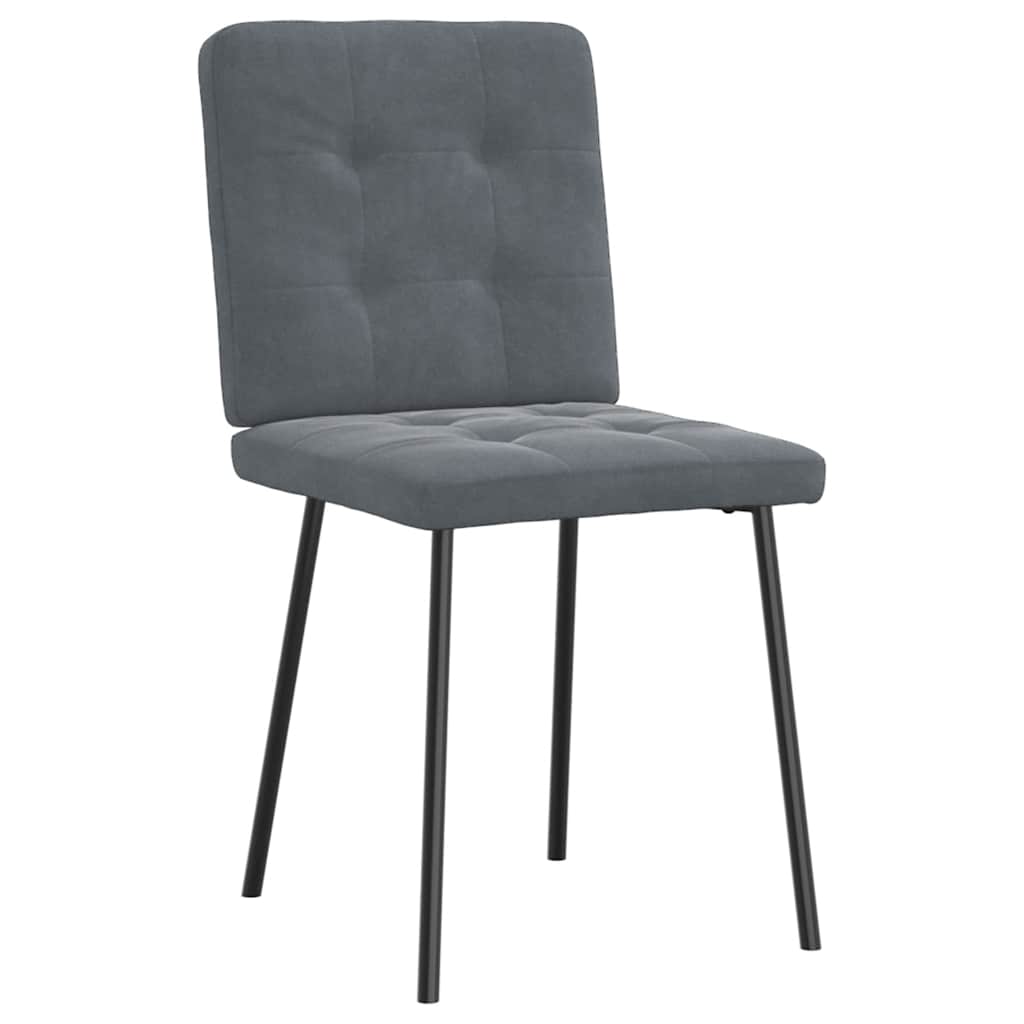 Eetkamerstoelen 6 st fluweel donkergrijs is nu te koop bij PeponiXL, paradijselijk wonen!