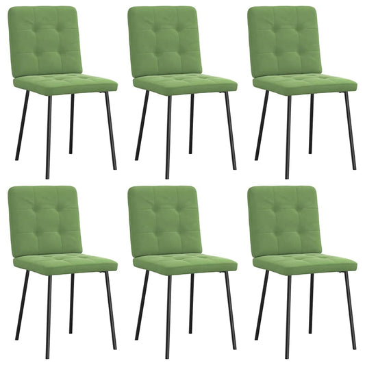 Eetkamerstoelen 6 st fluweel lichtgroen is nu te koop bij PeponiXL, paradijselijk wonen!