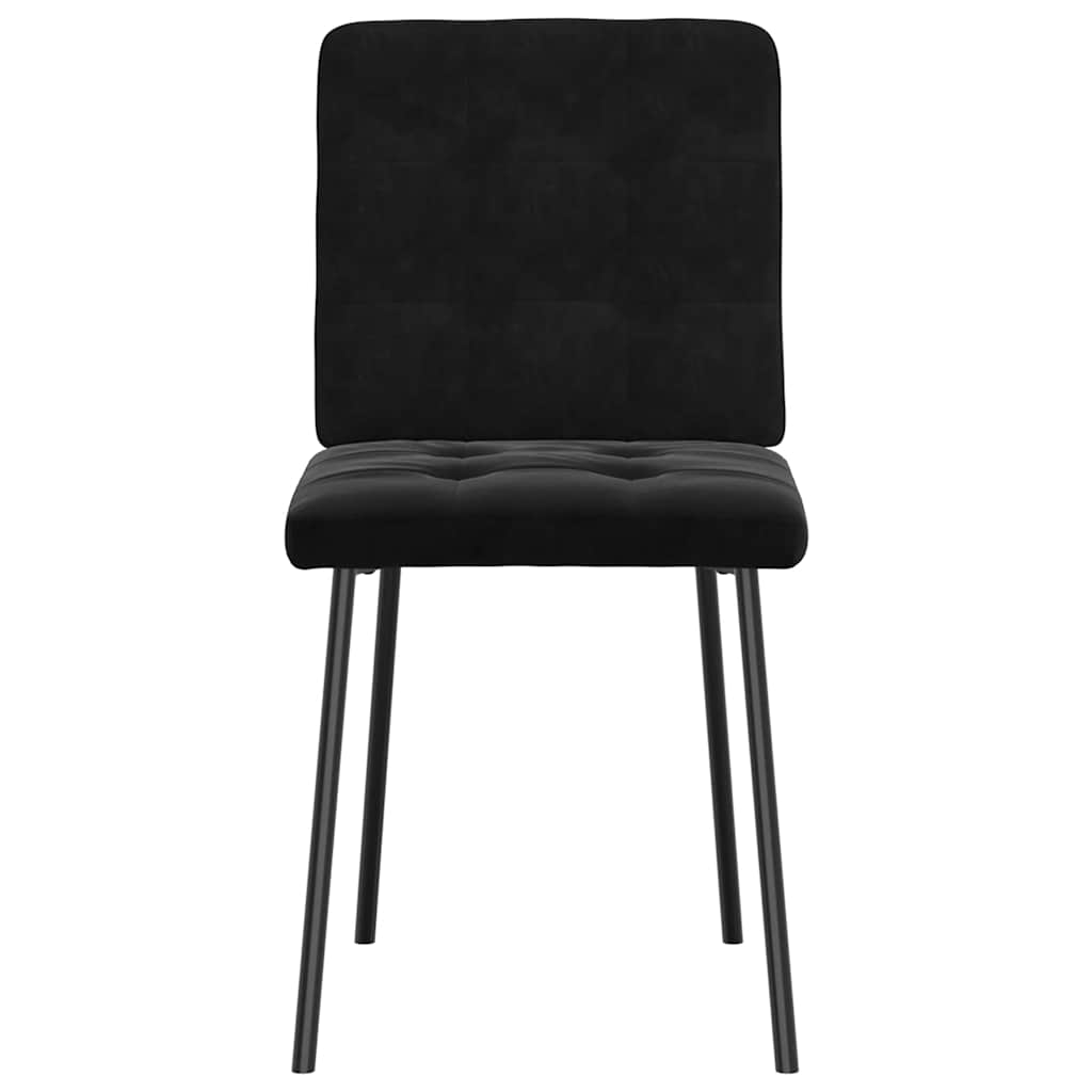 Eetkamerstoelen 6 st fluweel zwart is nu te koop bij PeponiXL, paradijselijk wonen!