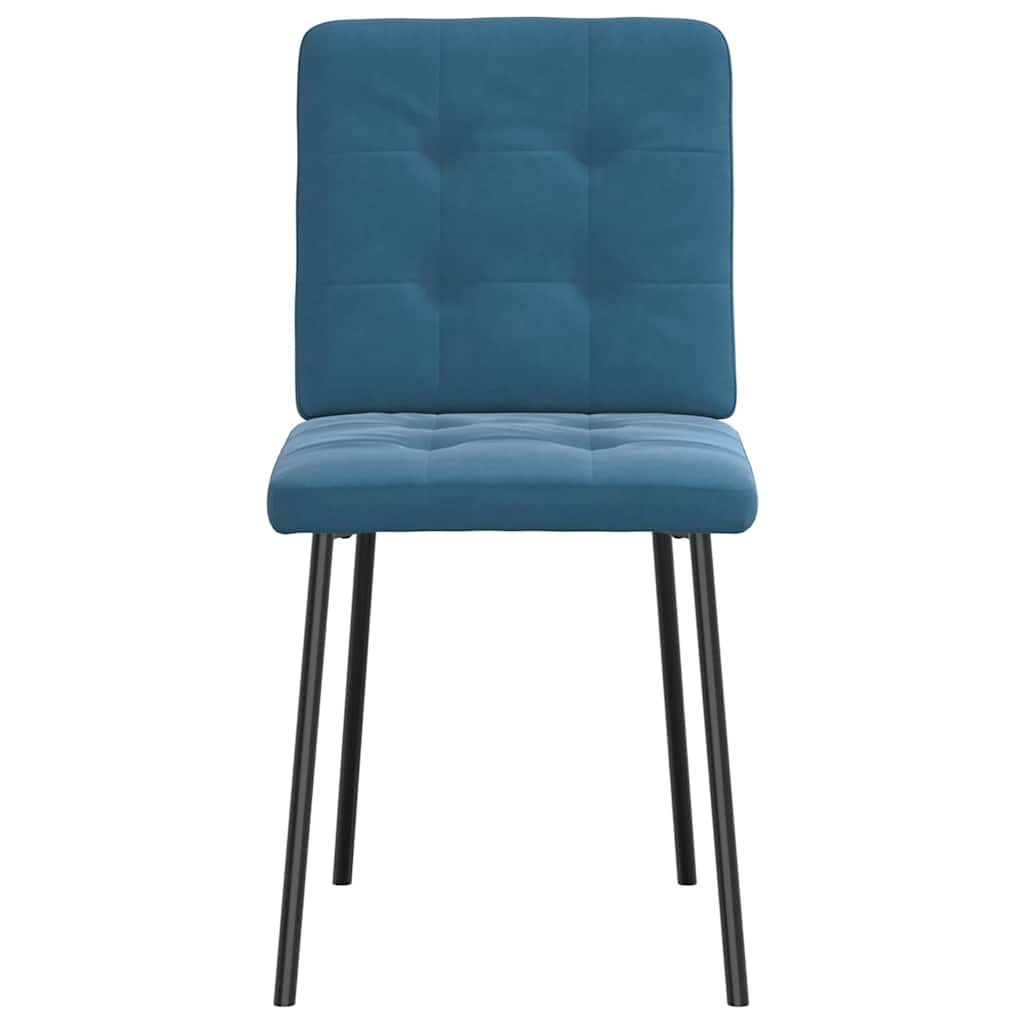 Eetkamerstoelen 6 st fluweel blauw is nu te koop bij PeponiXL, paradijselijk wonen!