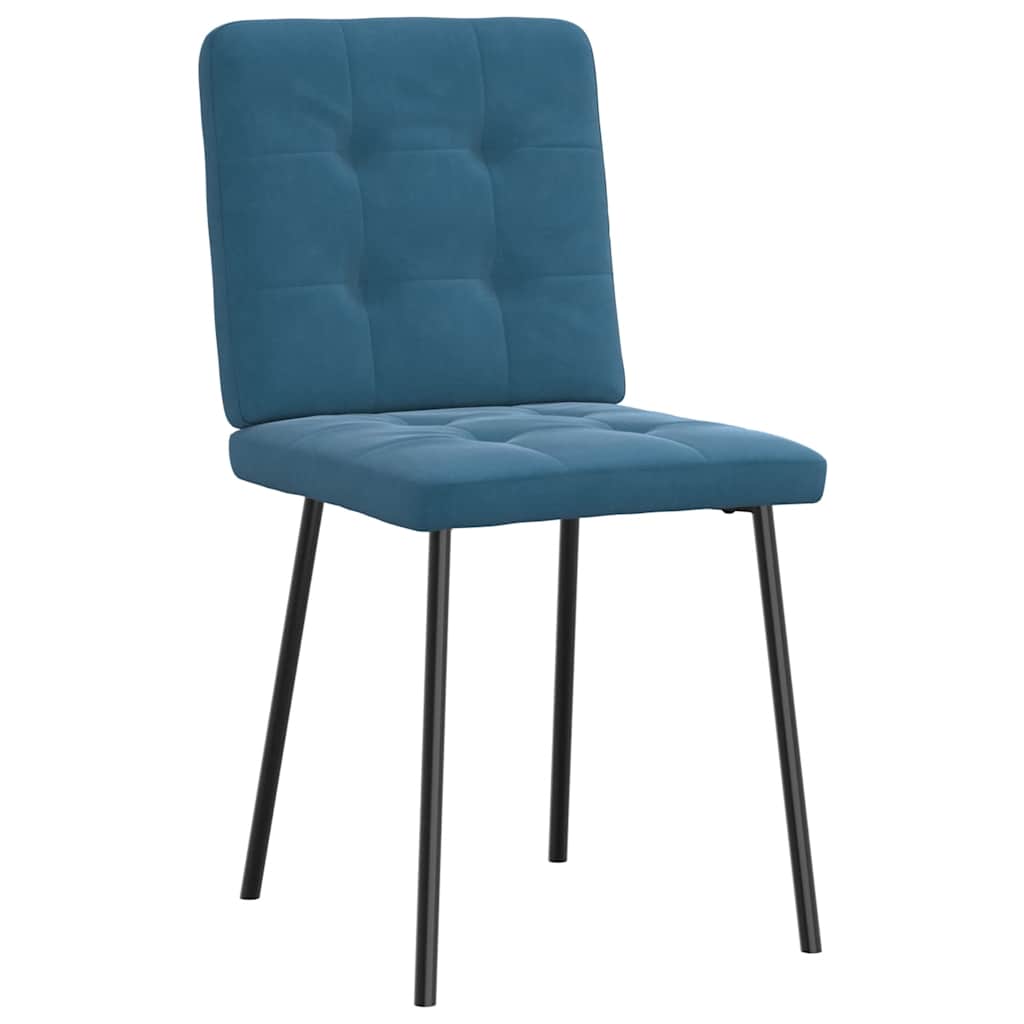Eetkamerstoelen 6 st fluweel blauw is nu te koop bij PeponiXL, paradijselijk wonen!