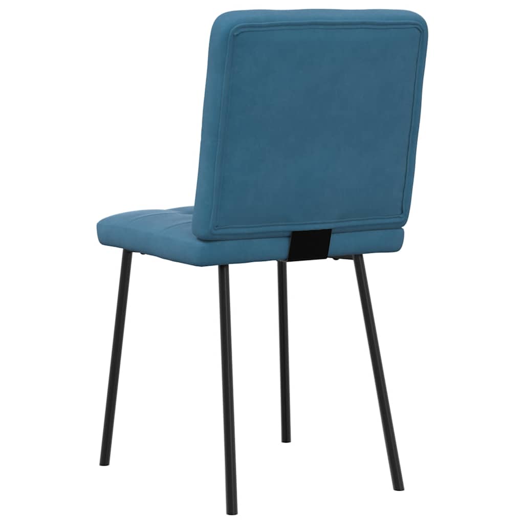 Eetkamerstoelen 6 st fluweel blauw is nu te koop bij PeponiXL, paradijselijk wonen!