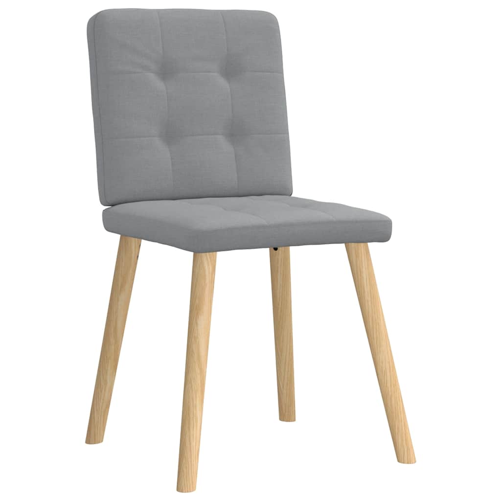 Eetkamerstoelen 6 st stof lichtgrijs is nu te koop bij PeponiXL, paradijselijk wonen!