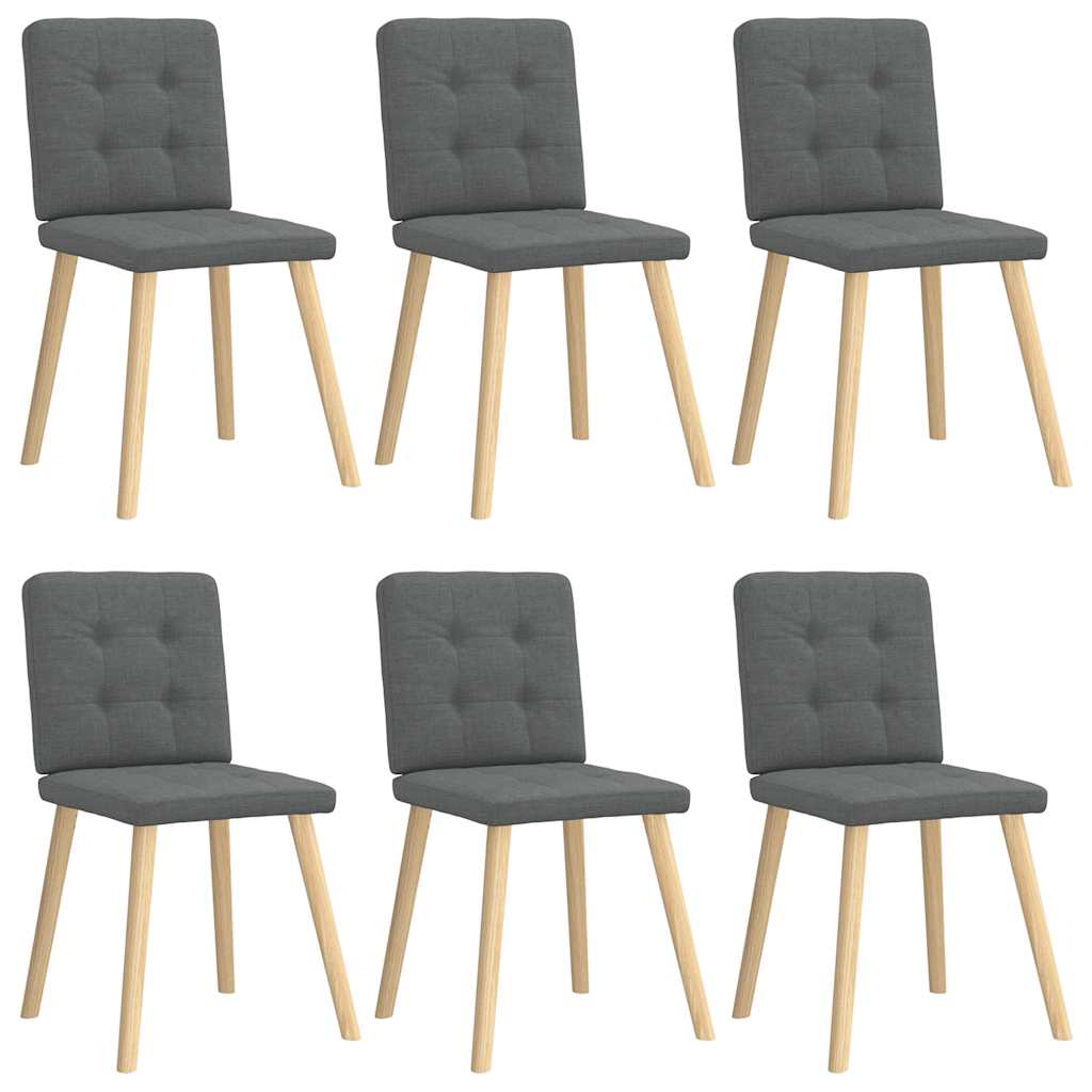 Eetkamerstoelen 6 st stof donkergrijs is nu te koop bij PeponiXL, paradijselijk wonen!