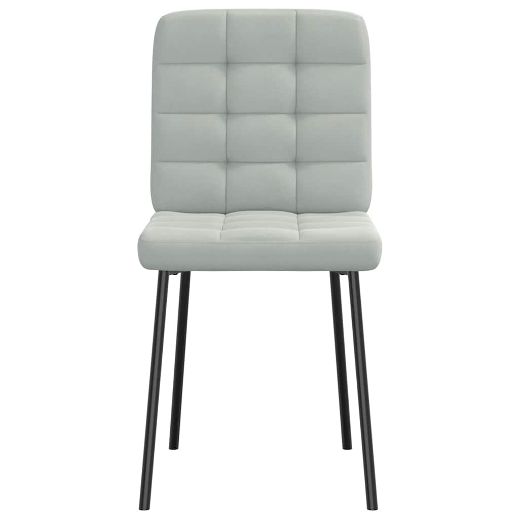 Eetkamerstoelen 6 st fluweel lichtgrijs is nu te koop bij PeponiXL, paradijselijk wonen!