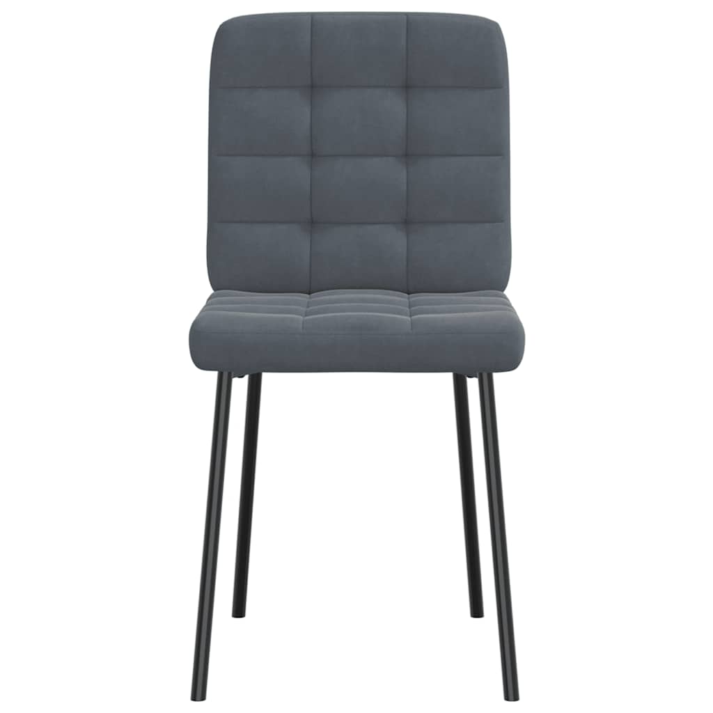 Eetkamerstoelen 6 st fluweel donkergrijs is nu te koop bij PeponiXL, paradijselijk wonen!