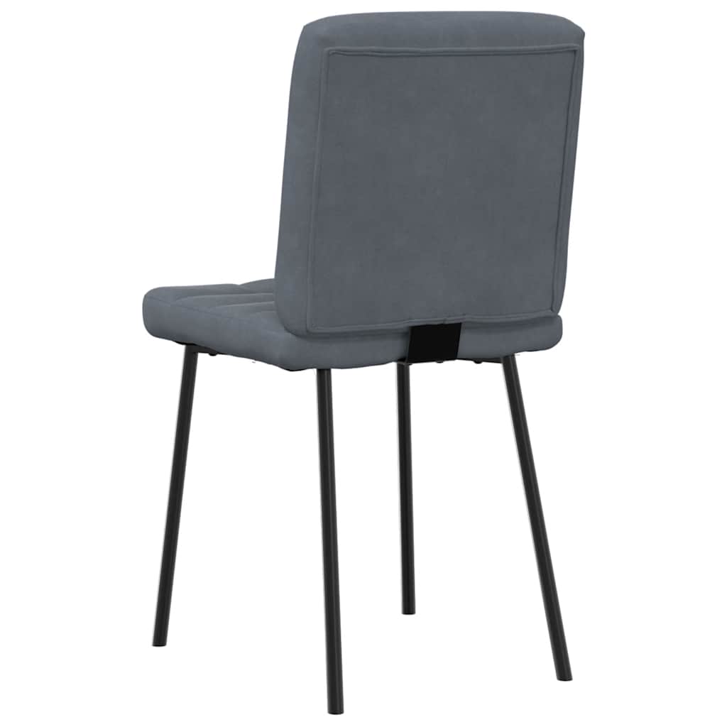 Eetkamerstoelen 6 st fluweel donkergrijs is nu te koop bij PeponiXL, paradijselijk wonen!