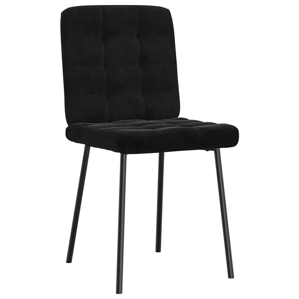 Eetkamerstoelen 6 st fluweel zwart is nu te koop bij PeponiXL, paradijselijk wonen!