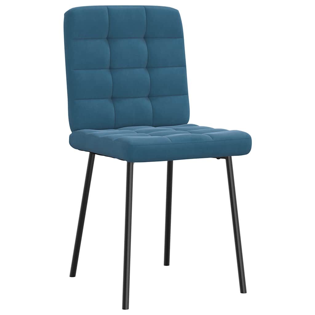 Eetkamerstoelen 6 st fluweel blauw is nu te koop bij PeponiXL, paradijselijk wonen!