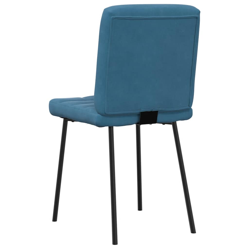 Eetkamerstoelen 6 st fluweel blauw is nu te koop bij PeponiXL, paradijselijk wonen!