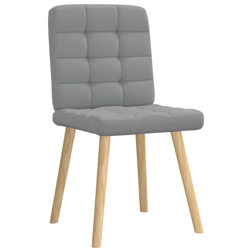 Eetkamerstoelen 6 st stof lichtgrijs is nu te koop bij PeponiXL, paradijselijk wonen!