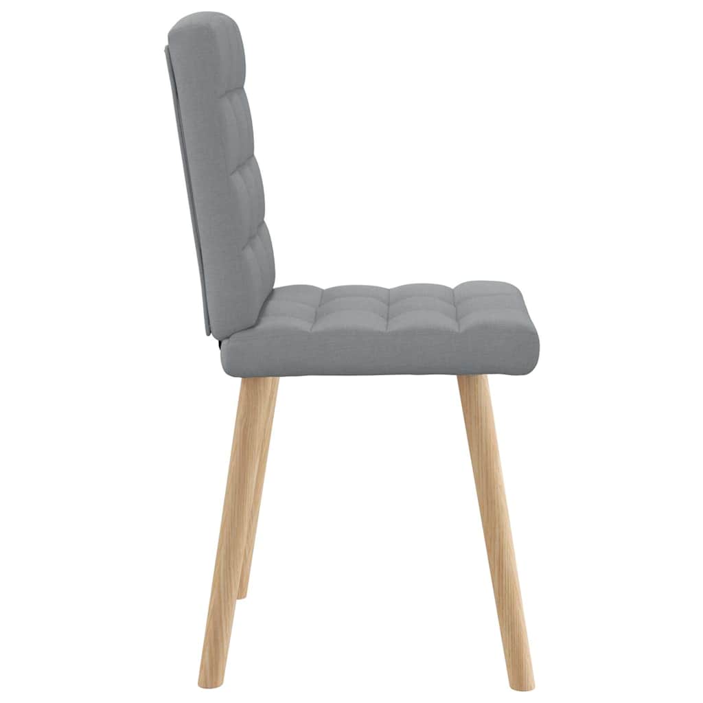 Eetkamerstoelen 6 st stof lichtgrijs is nu te koop bij PeponiXL, paradijselijk wonen!