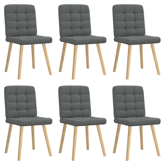 Eetkamerstoelen 6 st stof donkergrijs is nu te koop bij PeponiXL, paradijselijk wonen!