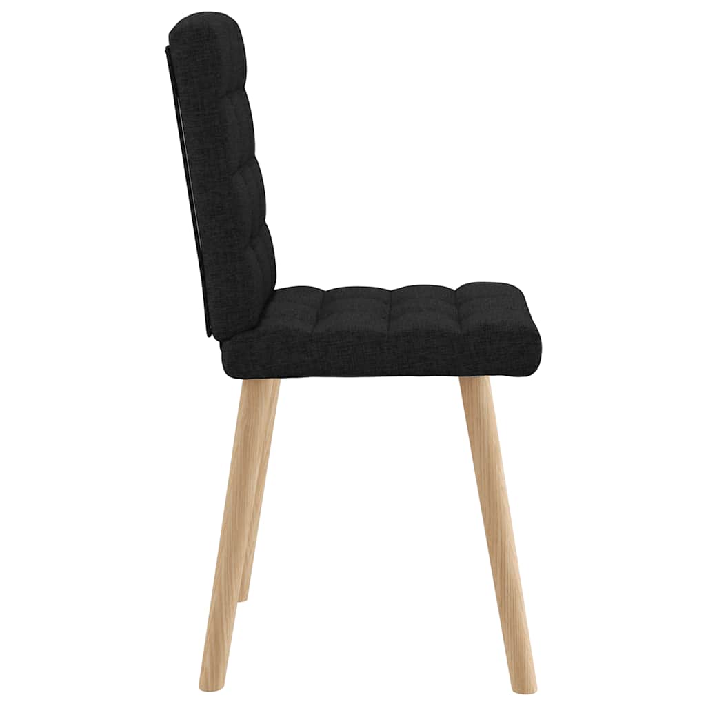 Eetkamerstoelen 6 st stof zwart is nu te koop bij PeponiXL, paradijselijk wonen!
