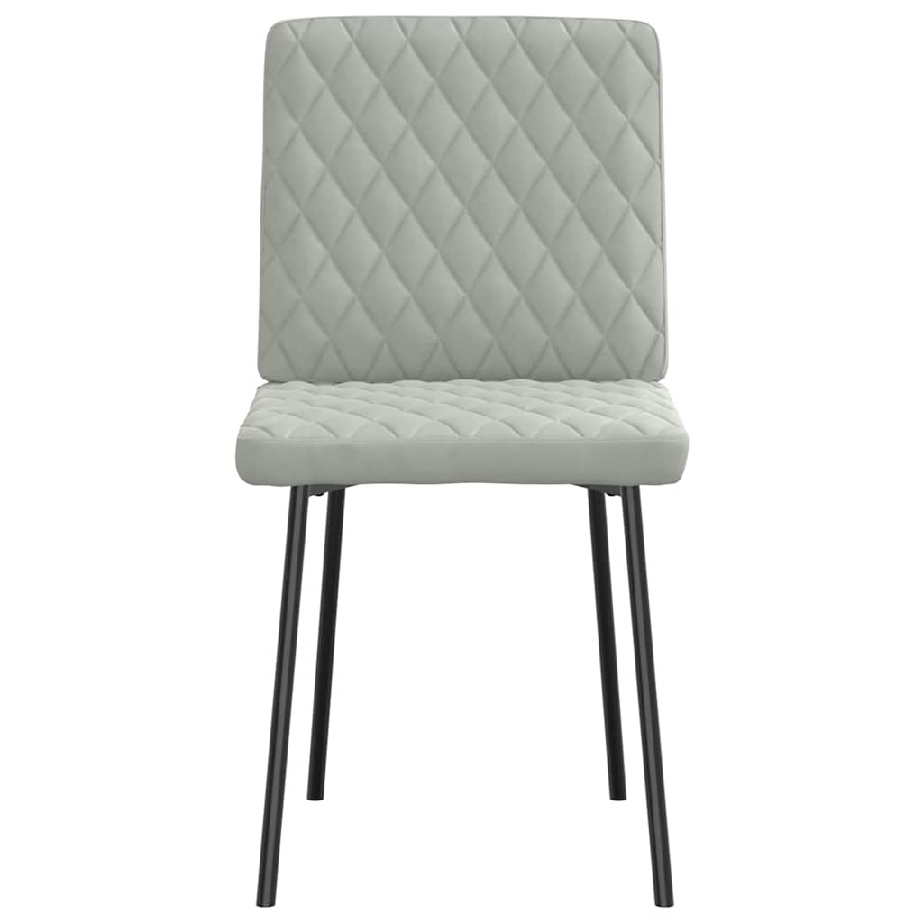 Eetkamerstoelen 6 st fluweel lichtgrijs is nu te koop bij PeponiXL, paradijselijk wonen!