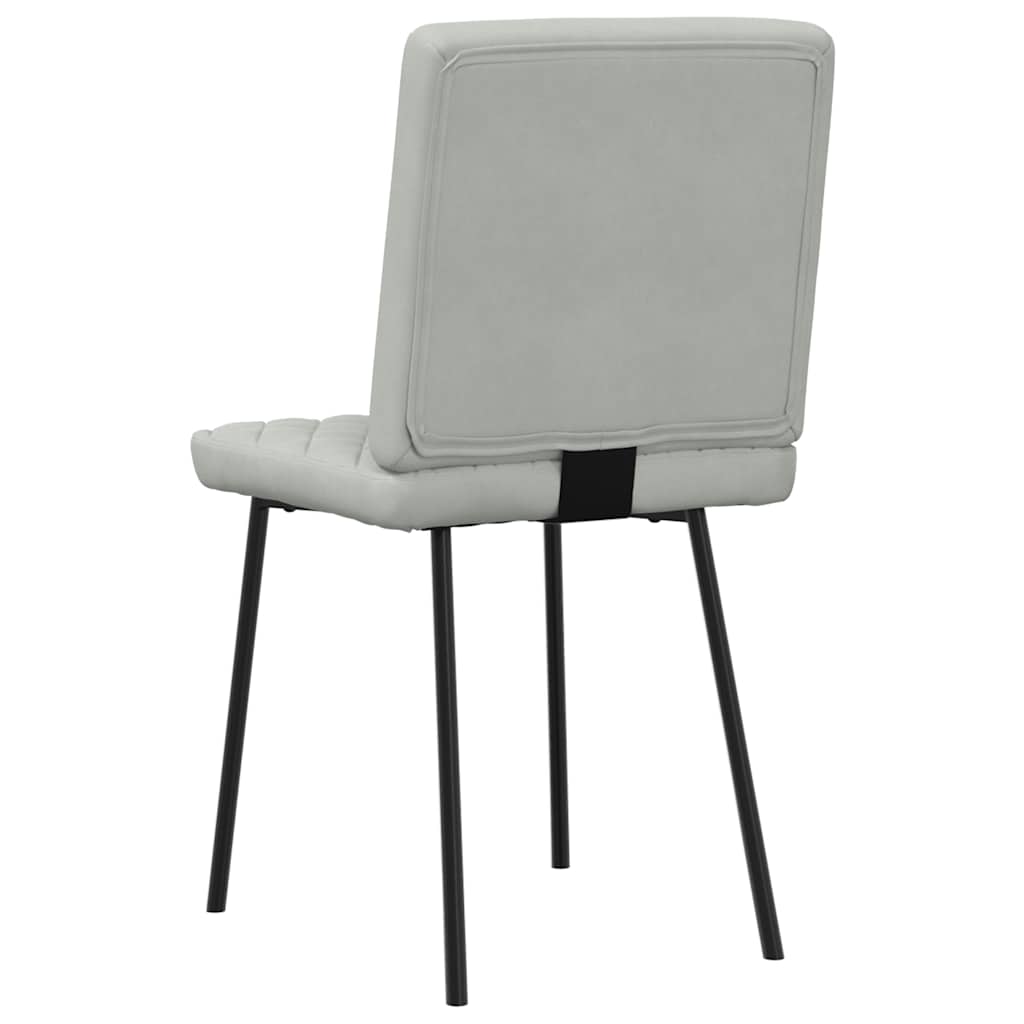 Eetkamerstoelen 6 st fluweel lichtgrijs is nu te koop bij PeponiXL, paradijselijk wonen!