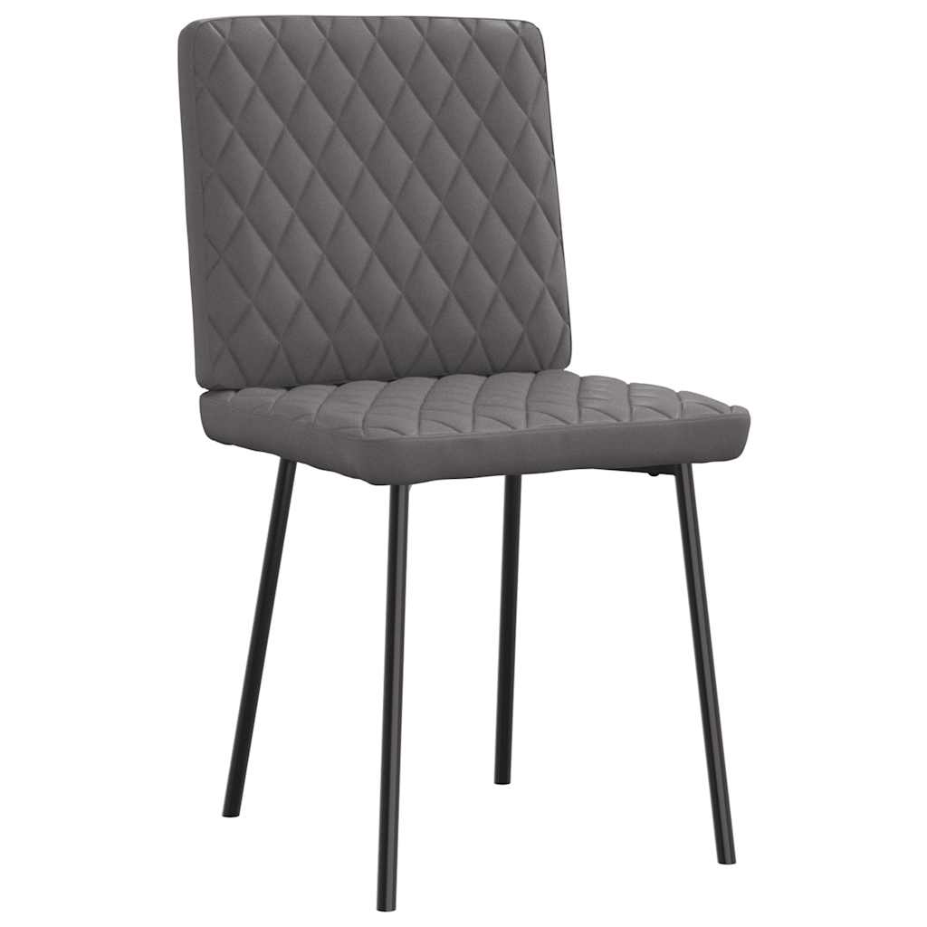 Eetkamerstoelen 6 st kunstleer grijs is nu te koop bij PeponiXL, paradijselijk wonen!